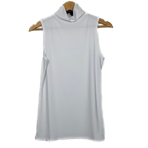 Nordstrom Halogen Sz: M White Mock Neck Sleeveless tank - Picture 1 of 9